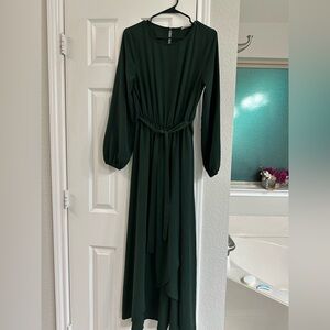 Dark green maxi dress